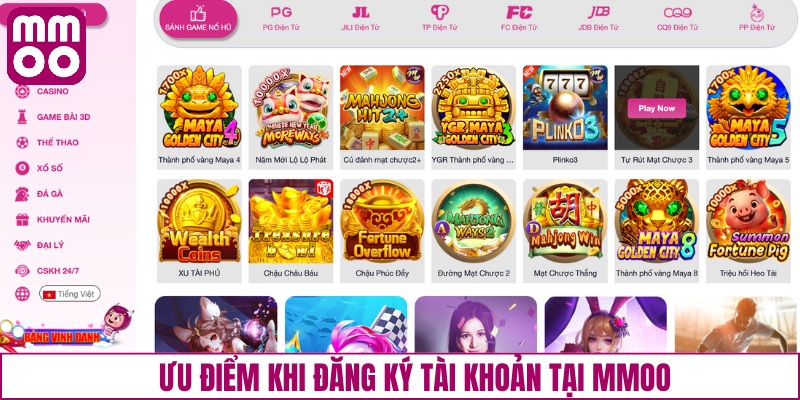 Những lợi ích nhận được khi đăng ký MMOO